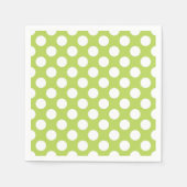 Grüne Polka-Punkte, Polka-Dot-Muster, Punkte, gepu Serviette (Vorderseite)