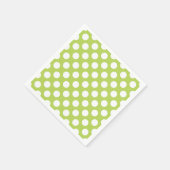 Grüne Polka-Punkte, Polka-Dot-Muster, Punkte, gepu Serviette (Ecke)