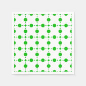 Grüne Polka-Punkte, Polka-Dot-Muster, Punkte, gepu Serviette (Vorderseite)