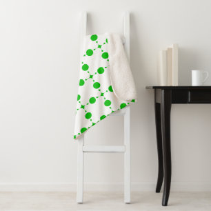 Grüne Polka-Punkte, Polka-Dot-Muster, Punkte, gepu Sherpadecke