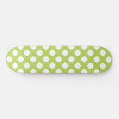 Grüne Polka-Punkte, Polka-Dot-Muster, Punkte, gepu Skateboard (Horizontal)