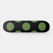 Grüne Polka-Punkte, Polka-Dot-Muster, Punkte, gepu Skateboard (Horizontal)