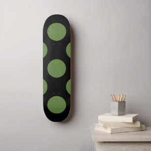 Grüne Polka-Punkte, Polka-Dot-Muster, Punkte, gepu Skateboard