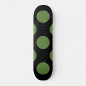 Grüne Polka-Punkte, Polka-Dot-Muster, Punkte, gepu Skateboard (Vorderseite)