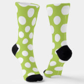 Grüne Polka-Punkte, Polka-Dot-Muster, Punkte, gepu Socken (Gewinkelt)