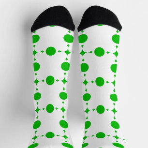 Grüne Polka-Punkte, Polka-Dot-Muster, Punkte, gepu Socken