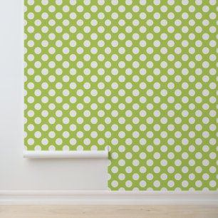 Grüne Polka-Punkte, Polka-Dot-Muster, Punkte, gepu Tapete