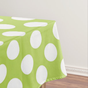 Grüne Polka-Punkte, Polka-Dot-Muster, Punkte, gepu Tischdecke
