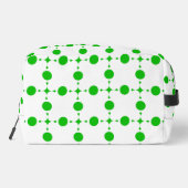 Grüne Polka-Punkte, Polka-Dot-Muster, Punkte, gepu Waschbeutel (Rückseite)
