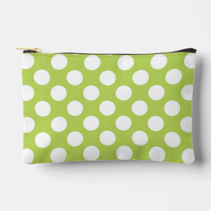 Grüne Polka-Punkte, Polka-Dot-Muster, Punkte, gepu Zubehörtasche