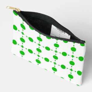 Grüne Polka-Punkte, Polka-Dot-Muster, Punkte, gepu Zubehörtasche