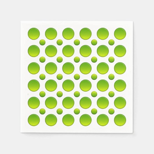 Grüne Polka-Punkte. Serviette (Vorderseite)
