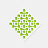 Grüne Polka-Punkte. Serviette (Ecke)