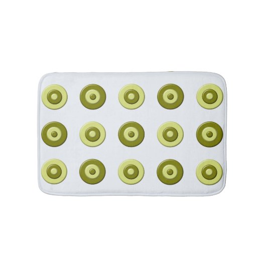 Grüne Polkapunkte Badematte (Vorderseite)