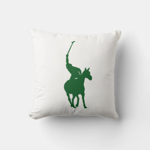 Grüne Polospieler-Kissen Kissen