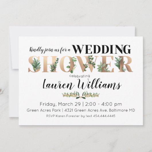 Grüne Polterabend Einladung (Vorderseite)