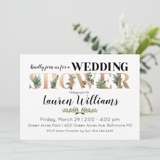 Grüne Polterabend Einladung (Stehend Vorderseite)