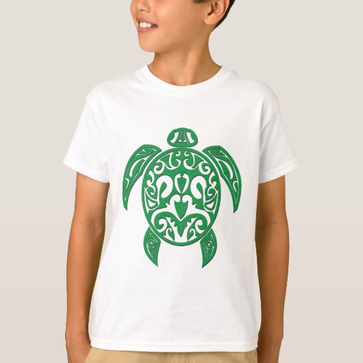 Grüne polynesische Meeresschildkröte T-Shirt (Vorderseite)