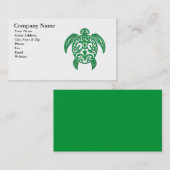 Grüne polynesische Meeresschildkröte Visitenkarte (Vorne/Hinten)