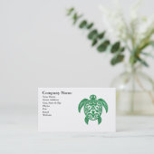 Grüne polynesische Meeresschildkröte Visitenkarte (Stehend Vorderseite)