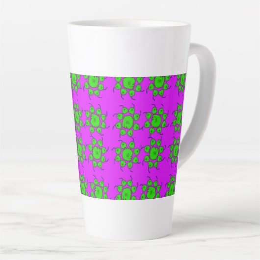 GRÜNE POPPIES LATTE TASSE (Rechte Ecke)