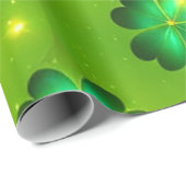 Grüne populäre St Patrick's Day Clover Collection Geschenkpapier (Rolleneckpunkt)