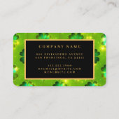 Grüne populäre St Patrick's Day Clover Collection Visitenkarte (Rückseite)