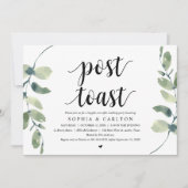 Grüne, Post Toast Wedding Party Einladung (Vorderseite)