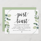 Grüne, Post Toast Wedding Party Einladung (Vorne/Hinten)