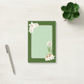 Grüne Postennotizen für den botanischen Frühling Post-it Klebezettel (Büro)