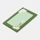 Grüne Postennotizen für den botanischen Frühling Post-it Klebezettel (angewinkelt)