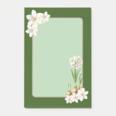 Grüne Postennotizen für den botanischen Frühling Post-it Klebezettel (Vorderseite)