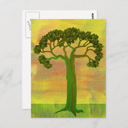 grüne Postkarte (Vorne/Hinten)