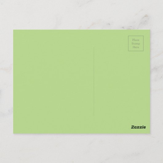 Grüne Postkarte (Rückseite)