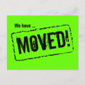 Grüne Postkarten für das Adressenwechsel (Vorderseite)