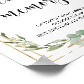 Grüne prächtiges Gold in liebevollem Erinnerungsze Poster (Ecke)