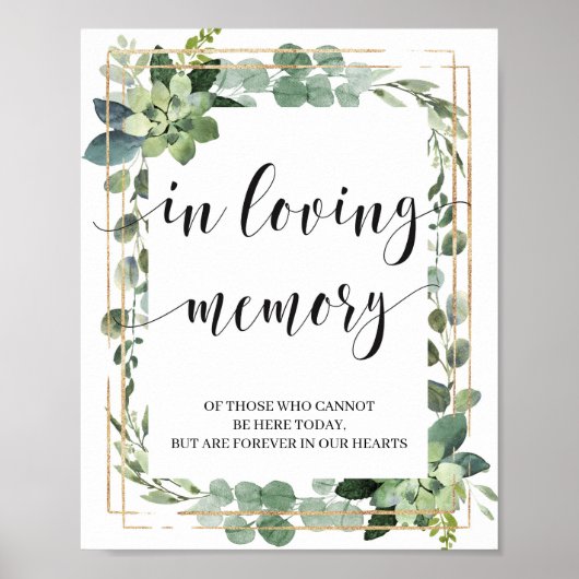 Grüne prächtiges Gold in liebevollem Erinnerungsze Poster (Vorne)