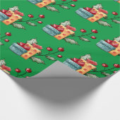 Grüne Präsentationen Geschenkpapier (Ecke)