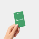 Grüne Pro-Impfstoff-Bewusstseins-Identitätsgestalt Ausweis (Handheld)