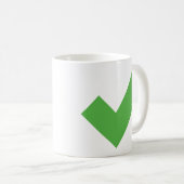 GRÜNE PRÜFZEICHEN KARO KORREKTES SYMBOL KAFFEETASSE (VorderseiteRechts)