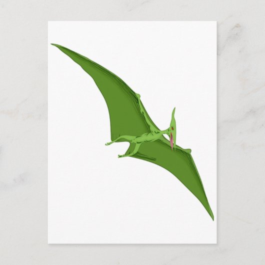 Grüne Pterodactyl Postkarte (Vorderseite)