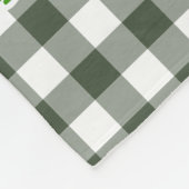 Grüne Puffdampf-Zug Peitsche Grafik Fleecedecke (Ecke)