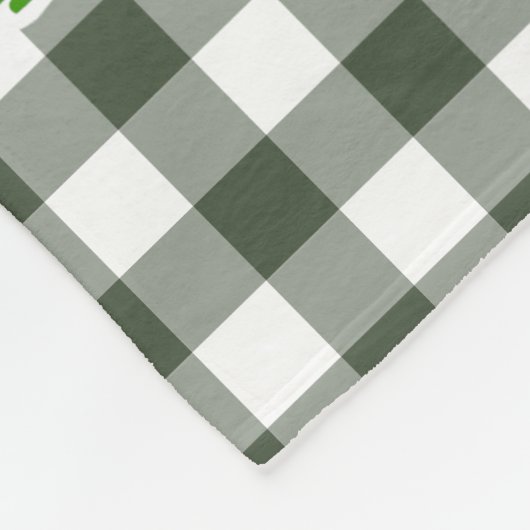 Grüne Puffdampf-Zug Peitsche Grafik Fleecedecke (Ecke)