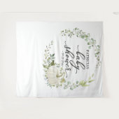 Grüne Pumpkin Fall Babydusche Hintergrund Wandteppich (Vorderseite (Horizontal))