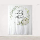 Grüne Pumpkin Fall Babydusche Hintergrund Wandteppich (Vorderseite)