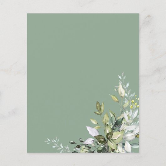 Grüne Pumpkin Fall Bridal Dusche Einladung (Rückseite)