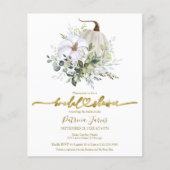 Grüne Pumpkin Fall Bridal Dusche Einladung (Vorderseite)