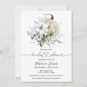 Grüne Pumpkin Fall Bridal Dusche Einladung (Vorderseite)