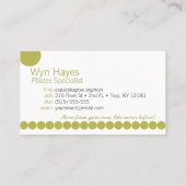 Grüne Punkt-Visitenkarten Visitenkarte (Rückseite)