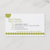 Grüne Punkt-Visitenkarten Visitenkarte (Rückseite)